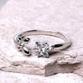 .925 Sterling Silver Flower & Butterfly Toe Ring